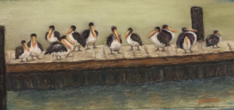 Galveston Bay Peers by artist Julie Schmidt